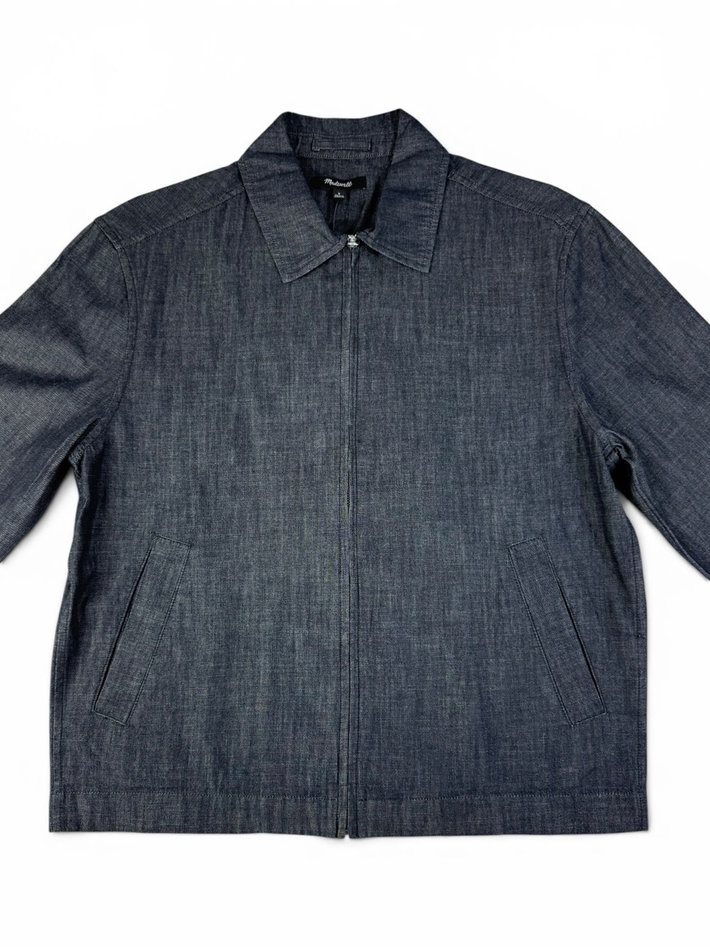 Madewell NWT Zip Jacket Chambray Blue Utility Coat Small